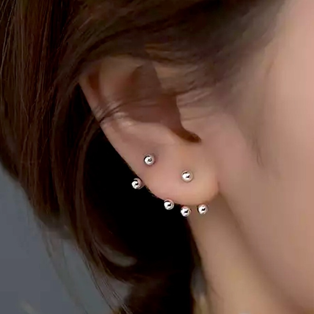 ⚜️𝟯𝟬%𝗢𝗙𝗙 𝗯𝘂𝗻𝗱𝗹𝗲𝘀 𝟯+⚜️ NEW Silver Ball Jacket Earrings